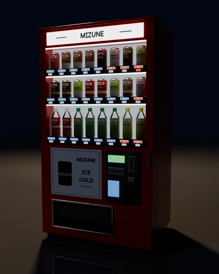 Animation : la même machine change de couleur, de largeur et de produits à chaque image