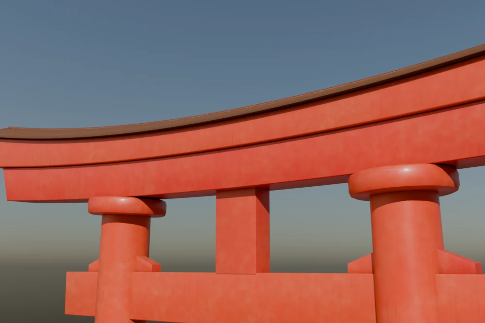 Itsukushima roof as a thin board