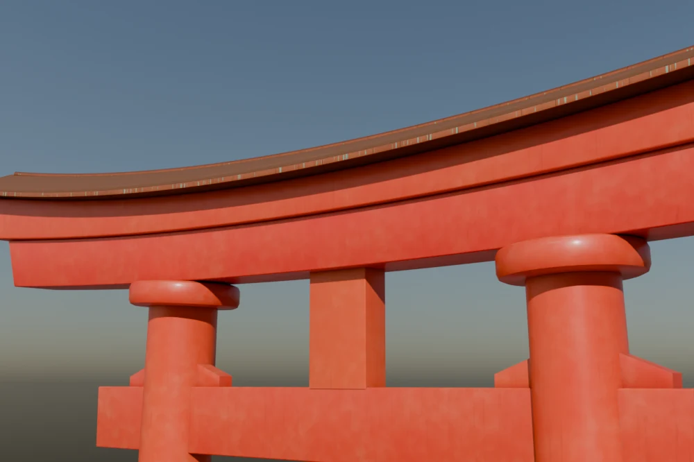 Itsukushima roof with overhang and copper ridge